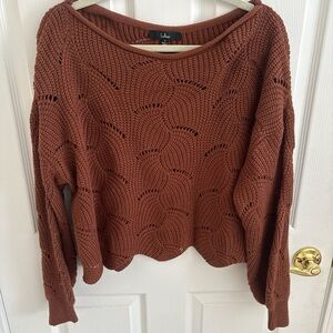 Lulu's Rust Knit Sweater